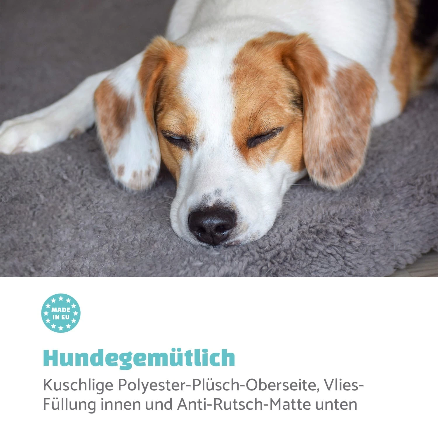 Finn Hundebett Waschbar Rutschfest Atmungsaktiv PE / Vlies Größe S 5 Finn Hundebett Waschbar Rutschfest Atmungsaktiv PE / Vlies Größe S – Bild 3