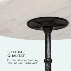 Patras Bistro-Tisch Marmortischplatte Ø60cm Gusseiserner Standfuß 15 Patras Bistro-Tisch Marmortischplatte Ø60cm Gusseiserner Standfuß -Heimladen 10037740 de 0006 logo