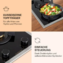 Goldflame Domino Prime Gaskochfeld 2-flammig Messing-Brenner Glaskeramik 11 Goldflame Domino Prime Gaskochfeld 2-flammig Messing-Brenner Glaskeramik -Heimladen 10037806 de 0003 logo