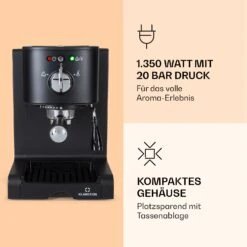 Passionata 20 Espressomaschine 20 Bar 6 Tassen 1,25 Liter Milchschaum -Heimladen 10037855 de 0003 logo