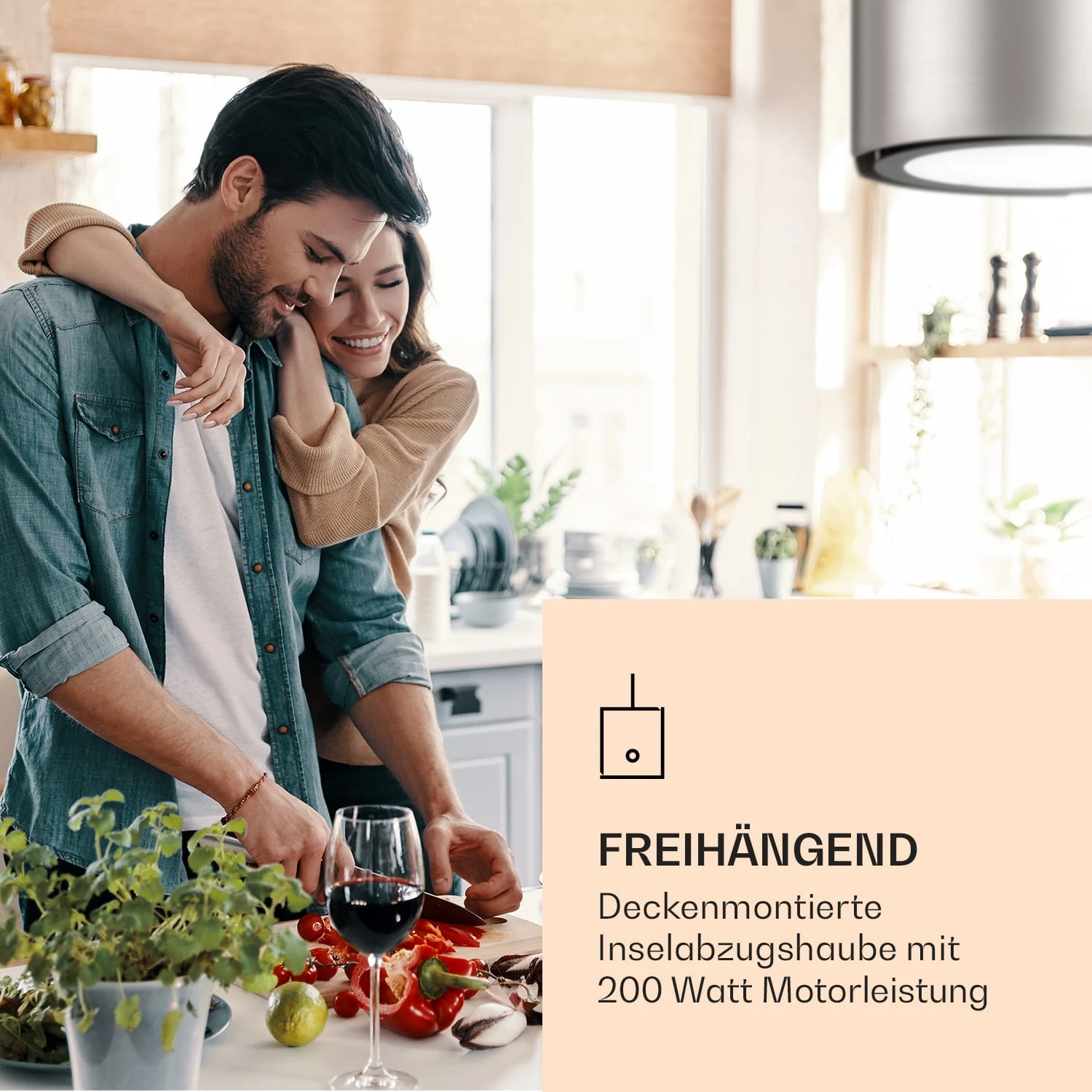 Skyfall Smart Inselabzugshaube Ø45cm Umluft 402m³/h LED 4 Skyfall Smart Inselabzugshaube Ø45cm Umluft 402m³/h LED – Bild 2