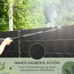 Sichtschutzstreifen Gartenzaun PVC 450 G/m² 50x19cm Clips -Heimladen 10037983 de 0005 usp