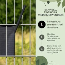 Sichtschutzstreifen-Clips Zubehör PVC 10er-Pack -Heimladen 10037988 de 0003 usp