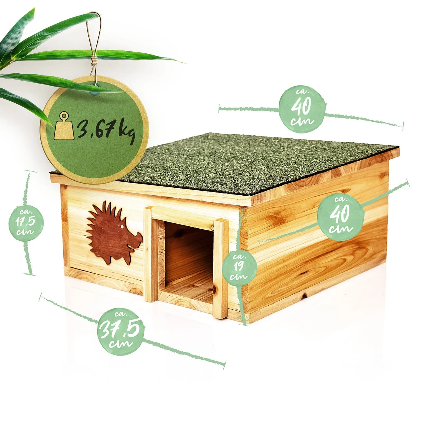 Igelhaus Futterhaus Überwinterung 2 Kammern Tannenholz Unbehandelt 9 Igelhaus Futterhaus Überwinterung 2 Kammern Tannenholz Unbehandelt – Bild 7