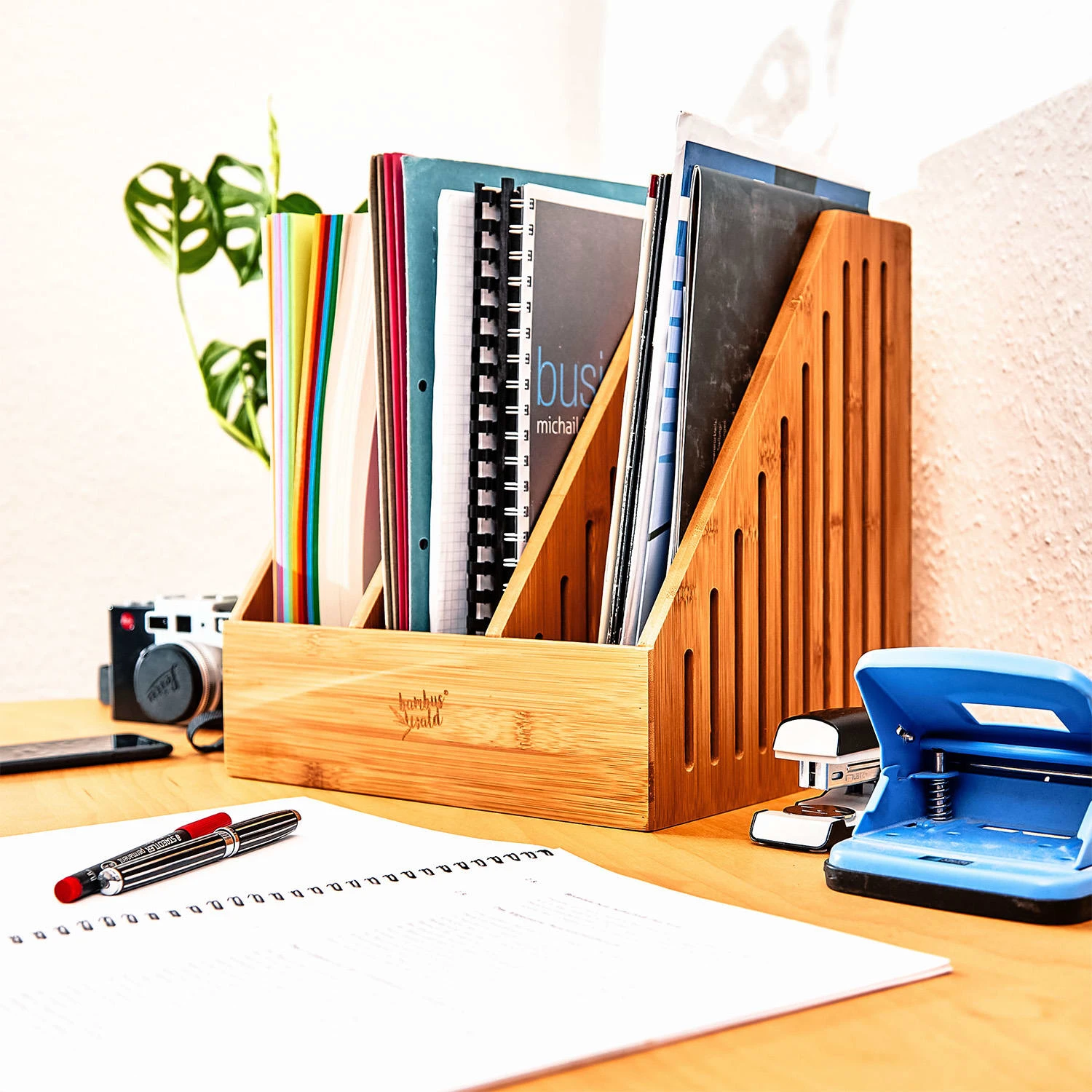 Stehsammler 3 Fächer Maße: 26,5x28x30 Cm Für DINA4-Formate Bambus 4 Stehsammler 3 Fächer Maße: 26,5x28x30 Cm Für DINA4-Formate Bambus – Bild 2