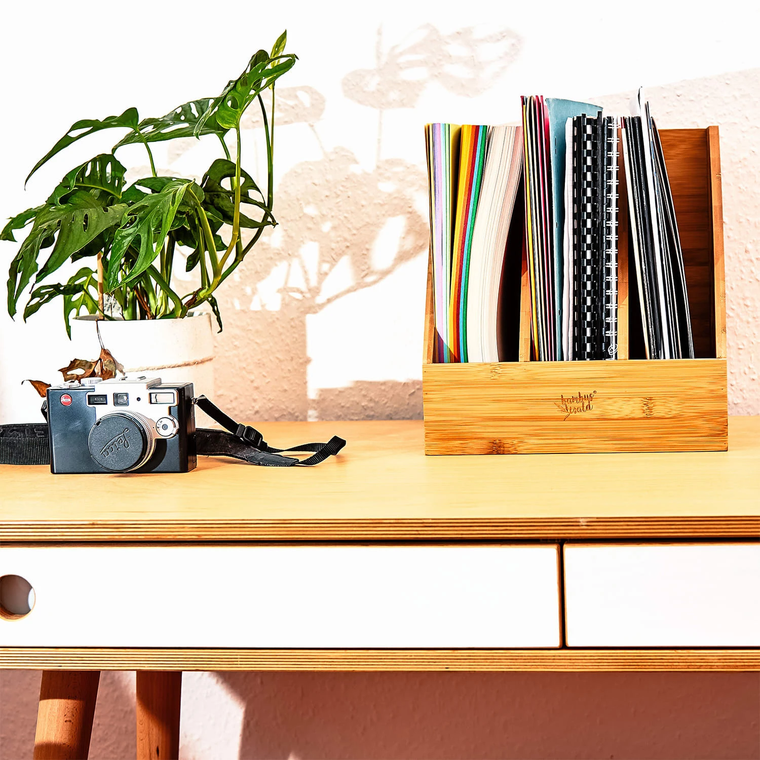 Stehsammler 3 Fächer Maße: 26,5x28x30 Cm Für DINA4-Formate Bambus 8 Stehsammler 3 Fächer Maße: 26,5x28x30 Cm Für DINA4-Formate Bambus – Bild 6