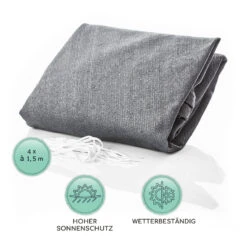 Rechteckiges Sonnensegel 2x4 M Mit Befestigungsringen Polyester Luftdurchlässig -Heimladen 10038137 de 0005 logo