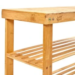 Schuhregal Mehrzweckregal Sitzbank 2 Etagen Für 8 Paar Schuhe Bambus -Heimladen 10038141 yy 0006 logo