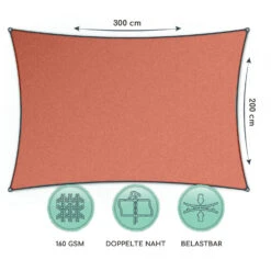 Quadratisches Sonnensegel 2 X 3 M Polyester Luftdurchlässig -Heimladen 10038213 de 0006 logo