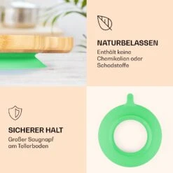 Kindergeschirr Bambusteller & Löffel 250 Ml Inkl. Saugnapf 18 X 18 Cm -Heimladen 10038291 de 0003 logo