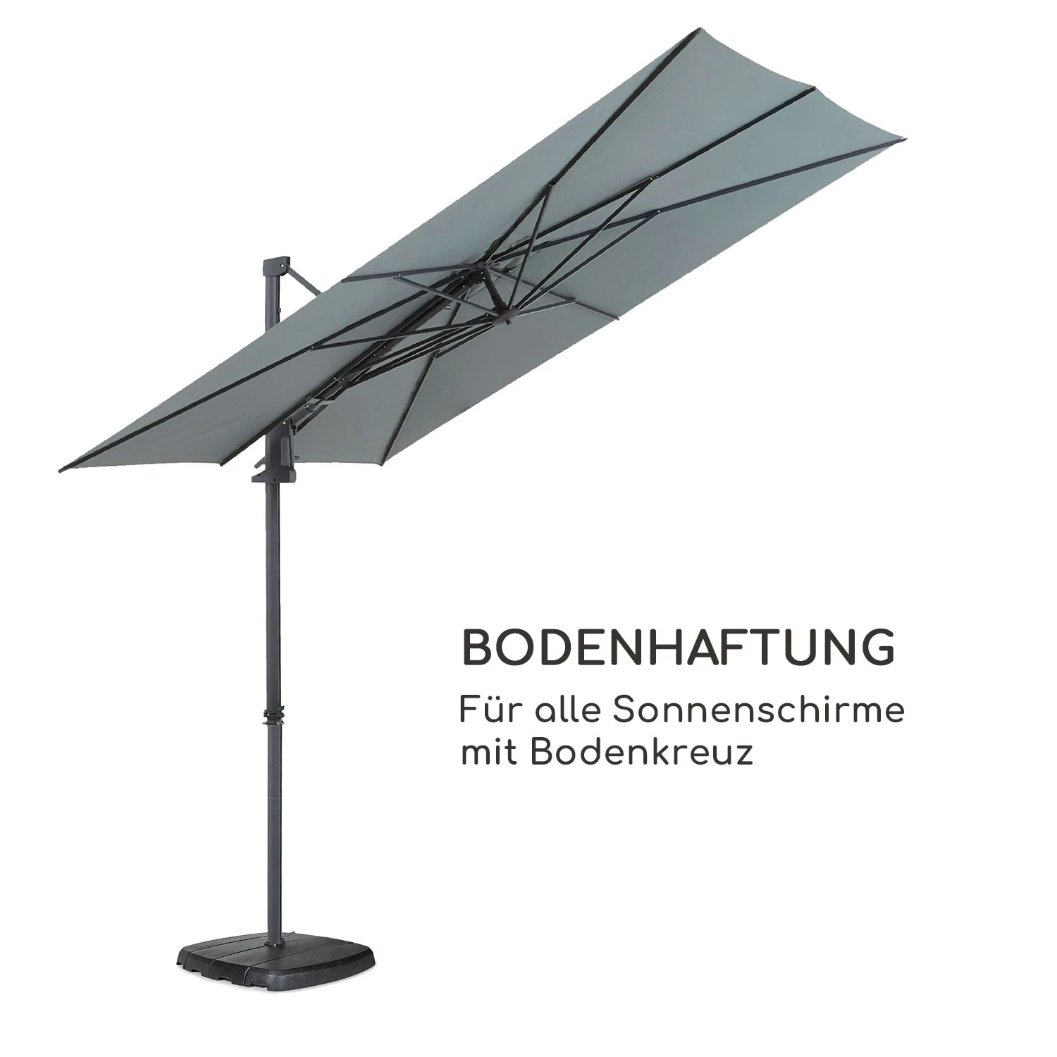 Saint-Tropez Schirmfuß Befüllbar 4 Leergewichte Für Bodenkreuz 4 Saint-Tropez Schirmfuß Befüllbar 4 Leergewichte Für Bodenkreuz – Bild 2