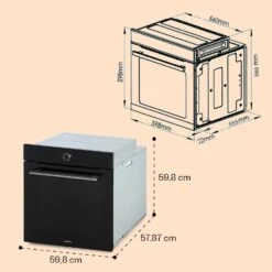 Illuminosa Smart Einbaubackofen 2800W 11 Funktionen App-Steuerung -Heimladen 10038335 yy 0007 dimensions