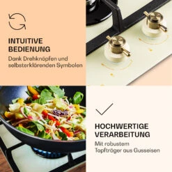 Victoria Domino Gaskochfeld 2-flammig Sabaf-Brenner Glaskeramik Retro-Look -Heimladen 10038375 de 0005 logo