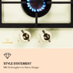 Victoria Domino Gaskochfeld 2-flammig Sabaf-Brenner Glaskeramik Retro-Look -Heimladen 10038375 de 0006 logo