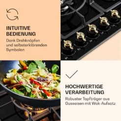 Victoria 5 Gaskochfeld 5-flammig Sabaf-Brenner Glaskeramik Retro-Look -Heimladen 10038376 de 0005 logo