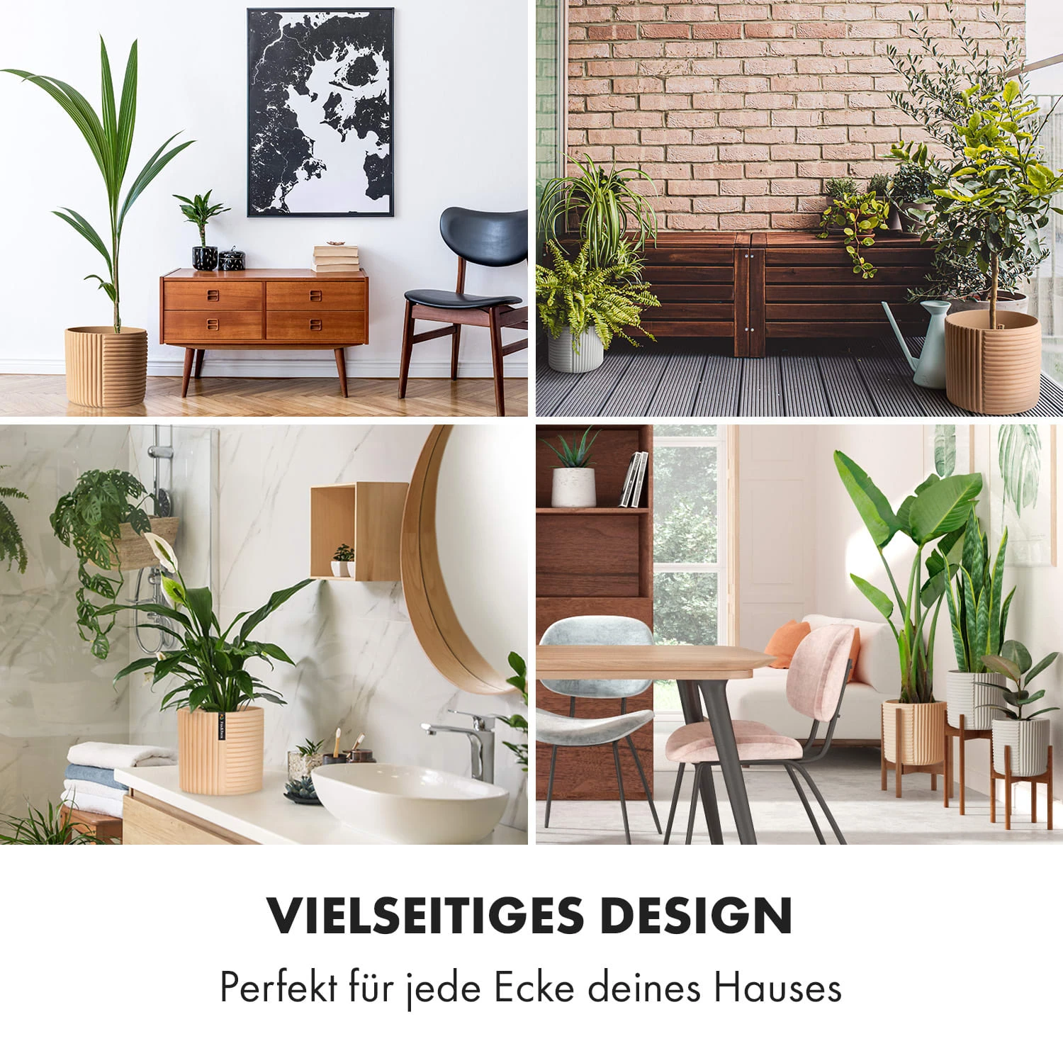 Hasselt Blumentopf Polystone Pflanzenfreundlich Handgemacht 3D-Optik 4 Hasselt Blumentopf Polystone Pflanzenfreundlich Handgemacht 3D-Optik – Bild 2