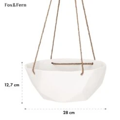 Laren Blumenampel Ø 28 Cm Polystone Mit Naturseilen 2er-Set -Heimladen 10038552 yy 0005 usp