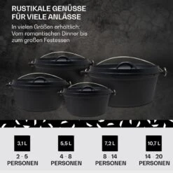Galloway Dutch Oven 4.5 BBQ-Topf Gusseisen Größe S / 4.5 Qt 14 Galloway Dutch Oven 4.5 BBQ-Topf Gusseisen Größe S / 4.5 Qt -Heimladen 10038580 de 0006 usp
