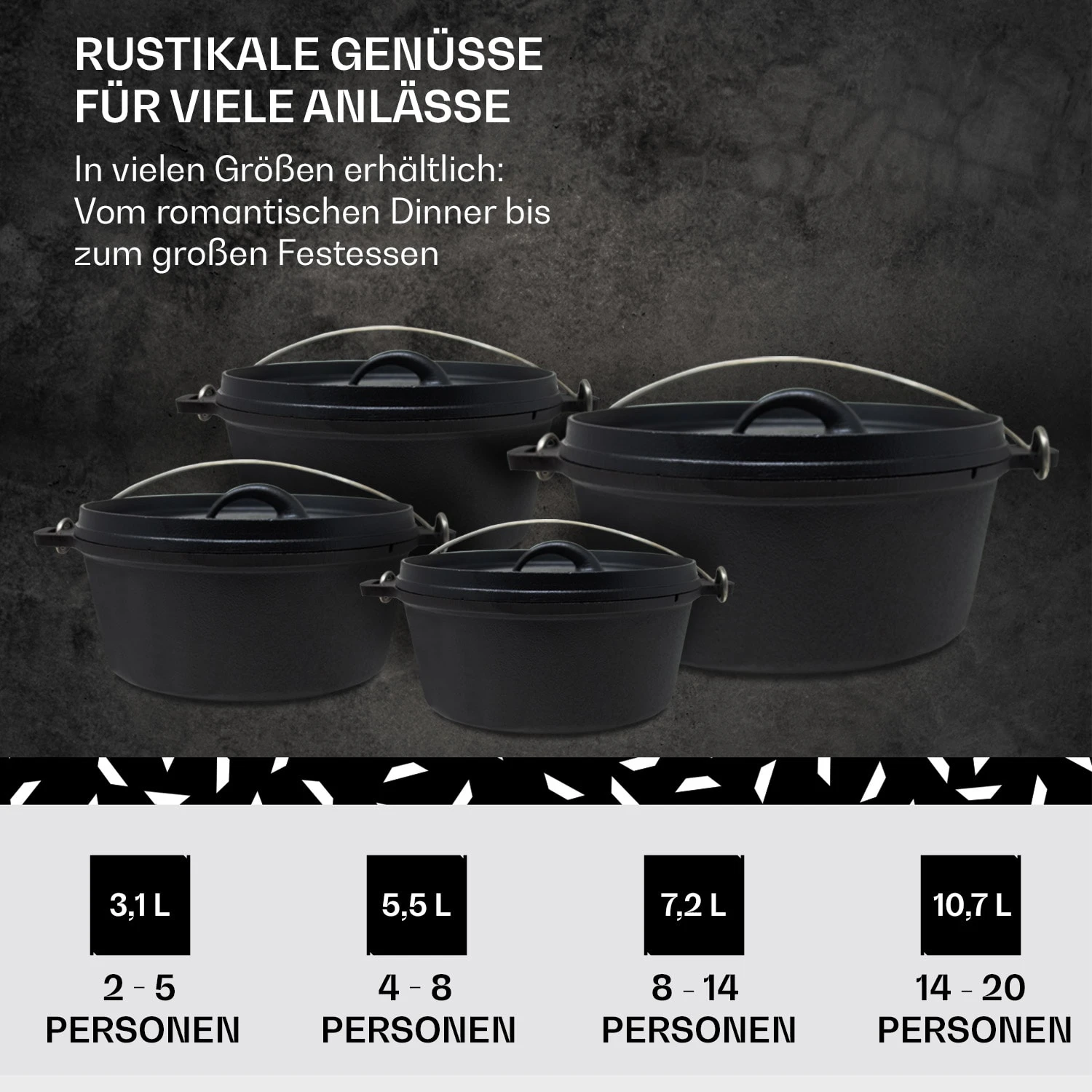 Galloway Dutch Oven 4.5 BBQ-Topf Gusseisen Größe S / 4.5 Qt 8 Galloway Dutch Oven 4.5 BBQ-Topf Gusseisen Größe S / 4.5 Qt – Bild 6