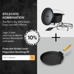 Galloway Dutch Oven 9.0 BBQ-Topf Gusseisen Standfüße Größe L / 9 Qt -Heimladen 10038586 de 0007 usp