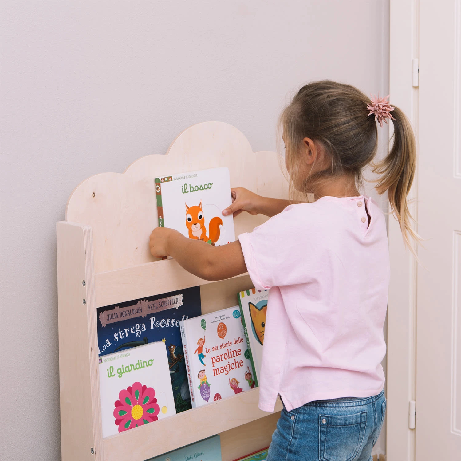 Dotty Natural Haus Bücherregal Montessori Multiplex 60x95x13cm 4 Dotty Natural Haus Bücherregal Montessori Multiplex 60x95x13cm – Bild 2