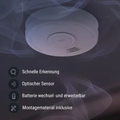 Rauchmelder DOF19 Kunststoff Warnsignal: 85 DB 9V Batteriebetrieben -Heimladen 10038755 de 0003 logo