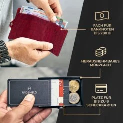 ZNAP Slim Wallet 8 Karten Münzfach 8 X 1,5 X 6 Cm (BxHxT) RFID-Schutz -Heimladen 10038798 de 0002 usp