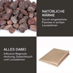 Pilos Gas-Feuerstelle 40.000BTU/13kW Abdeckung Edelstahlbrenner -Heimladen 10039400 de 0006 logo