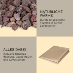 Anafi Gas-Feuerstelle 40.000BTU/13kW Abdeckung Edelstahlbrenner -Heimladen 10039410 de 0007 logo