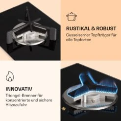 Trifecta 1 Gaskochfeld 1-flammig Starkbrenner Glaskeramik 12 Trifecta 1 Gaskochfeld 1-flammig Starkbrenner Glaskeramik -Heimladen 10039420 de 0004 logo