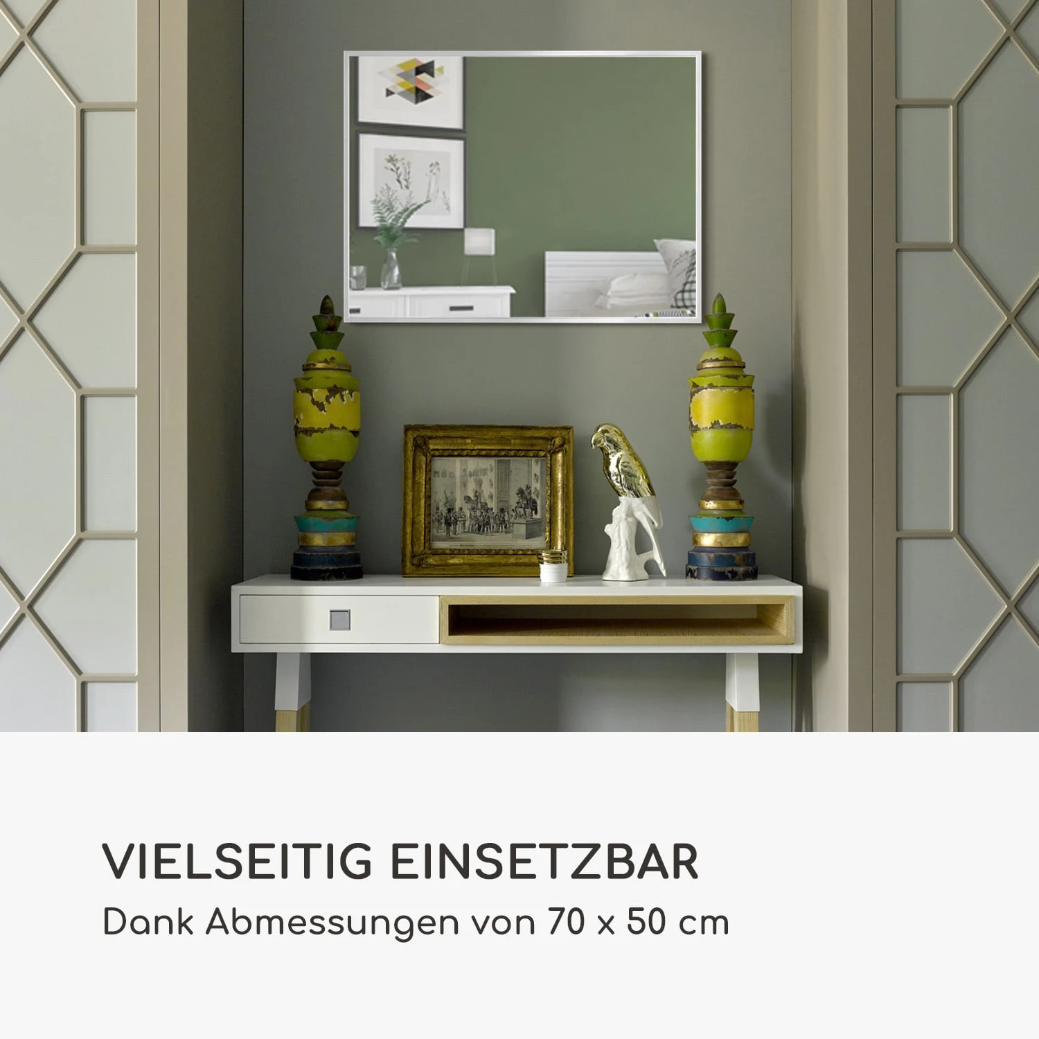 Croxley Wandspiegel Metallrahmen Rechteckig 70 X 50 Cm 5 Croxley Wandspiegel Metallrahmen Rechteckig 70 X 50 Cm – Bild 3