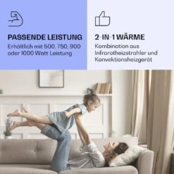 La Palma 750 Smart 2-in-1 Heizgerät Infrarot Konvektor 85x60cm 750W Spiegelfront -Heimladen 10039831 de 0004 logo