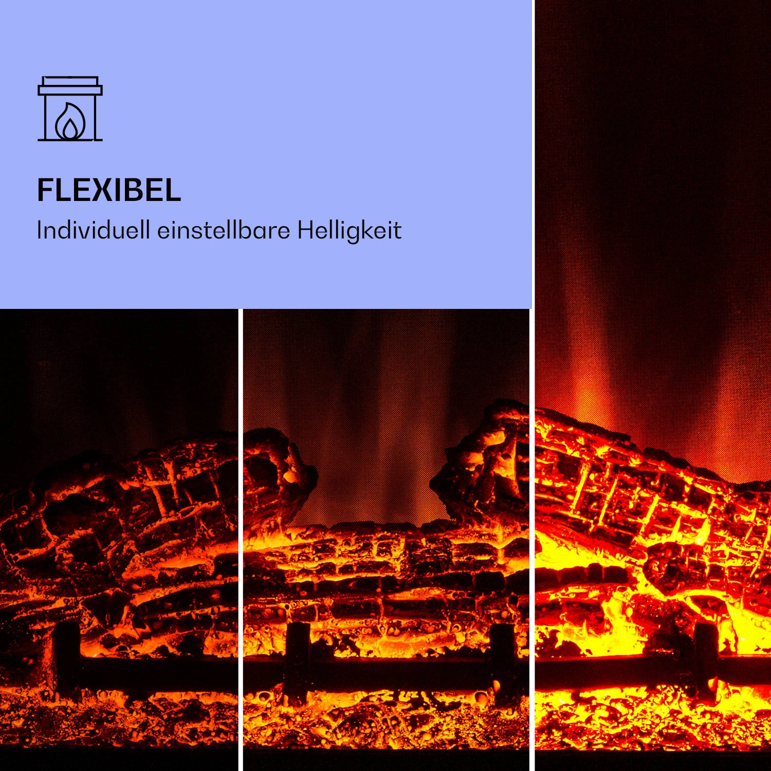 Dukono Elektrokamin 1800 W LED-Flammen Heizlüfter Timer Holzfach 6 Dukono Elektrokamin 1800 W LED-Flammen Heizlüfter Timer Holzfach – Bild 4