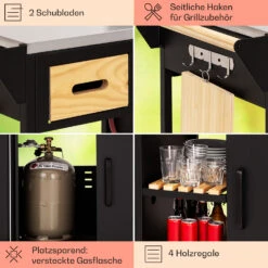 Jersey Outdoor Kitchen Gasgrill Spüle 20,7 KW 5+1 Brenner Mobil -Heimladen 10039854 de 0005 usp