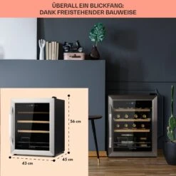 Vinamour 16 Uno Weinkühlschrank 16Fl./42l 5-18°C 41dB Glas 15 Vinamour 16 Uno Weinkühlschrank 16Fl./42l 5-18°C 41dB Glas -Heimladen 10039897 de 0006 usp