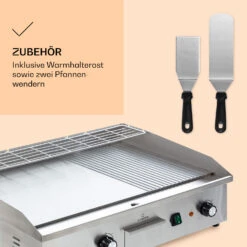 Grillmeile 4400 Elektrogrill Plancha 2x2200W Grillplatte Edelstahl -Heimladen 10039915 de 0006 logo