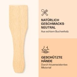 Raclette Spatulas Holzspatel Pfannenwender Zubehör 8 Stück Für Raclette-Pfännchen -Heimladen 10039924 de 0003 logo