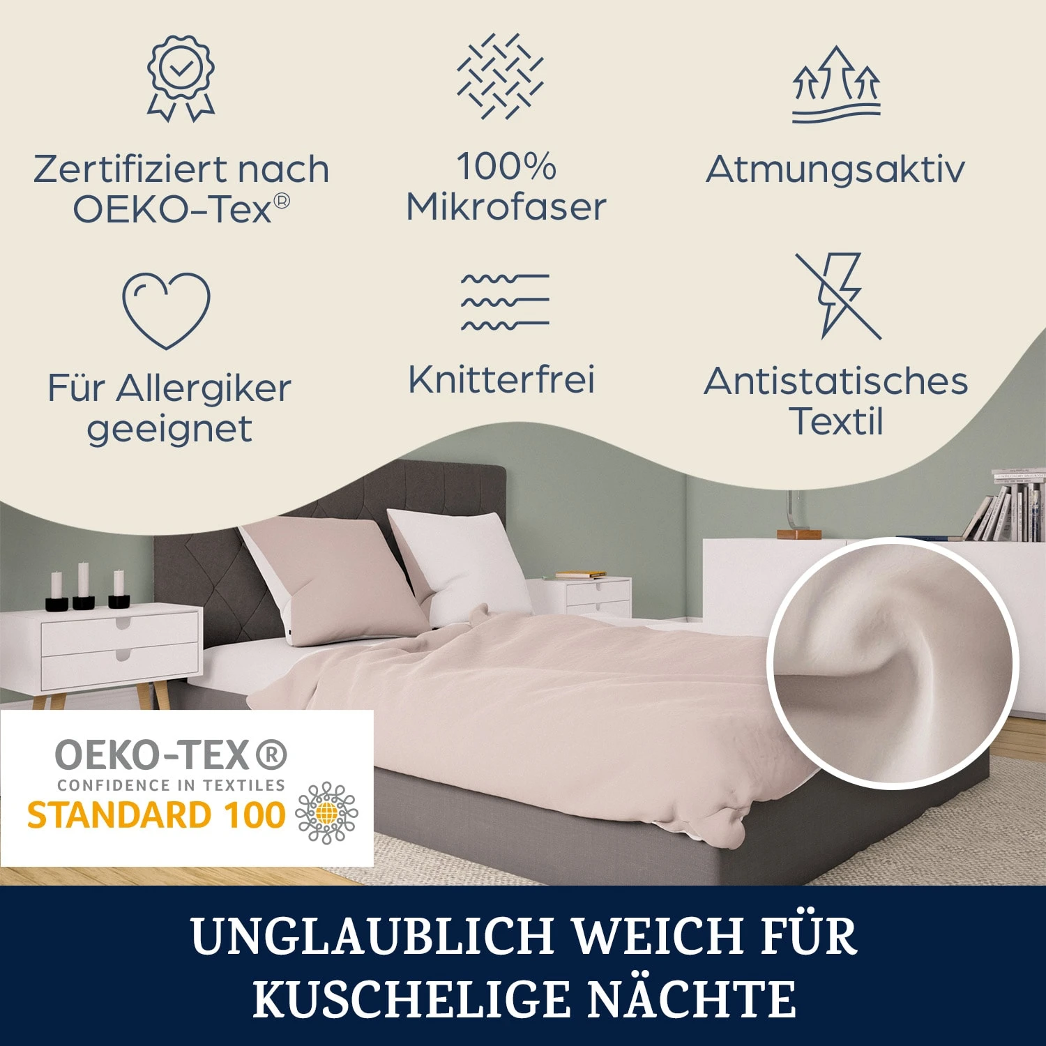 Soft Wonder-Edition Bettwäsche 240x220 Cm Mikrofaser 4 Soft Wonder-Edition Bettwäsche 240x220 Cm Mikrofaser – Bild 2