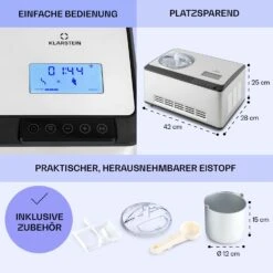 Dolce Bacio Smart Eiscremebereiter Yogurtmaker Kompressor 2 Liter WiFi Touch Edelstahl -Heimladen 10040048 de 0006 logo