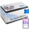 Dolce Bacio Smart Eiscremebereiter Yogurtmaker Kompressor 2 Liter WiFi Touch Edelstahl -Heimladen 10040048 yy 0001 mainfallback