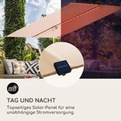 Blumfeldt Bayonne Sonnenschirm 130 X 180 Cm Polyester UV 50 Solar LED -Heimladen 10040103 de 0006 logo