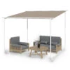 Nantes Pavillon Gazebo Sonnendach 3x3m Polyester Stahlrahmen UV50+ Bodenrollen -Heimladen 10040106 yy 0001 titel