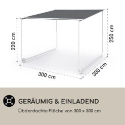 Nantes Pavillon Gazebo Sonnendach 3x3m Polyester Stahlrahmen UV50+ Bodenrollen 10 Nantes Pavillon Gazebo Sonnendach 3x3m Polyester Stahlrahmen UV50+ Bodenrollen -Heimladen 10040107 de 0004 logo