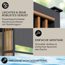 Valence Gazebo 3x3 M UV50+ Wasserabweisend LED-Solar-Beleuchtung Solar-Panel -Heimladen 10040110 de 0005 logo