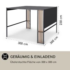 Valence Gazebo 3x3 M UV50+ Wasserabweisend LED-Solar-Beleuchtung Solar-Panel -Heimladen 10040110 de 0006 logo