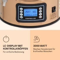 Mundschenk Maischekessel, Bierbrauanlage, 2500 W, 30 L, 9 Programme -Heimladen 10040144 de 0003 logo