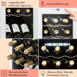 Shiraz 15 Slim Uno Weinkühlschrank 44l Touch-Bedienfeld 5-18°C -Heimladen 10040214 de 0005 usp