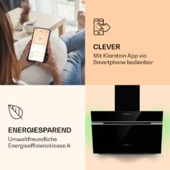 Alina 60 Smart Dunstabzugshaube 60 Cm 594 M³/h LED Ambiente-Licht Glasfront -Heimladen 10040230 de 0003 logo