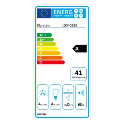 Alina 90 Smart Dunstabzugshaube 90cm 594m³/h LED Ambiente Glasfront 17 Alina 90 Smart Dunstabzugshaube 90cm 594m³/h LED Ambiente Glasfront -Heimladen 10040233 energy label