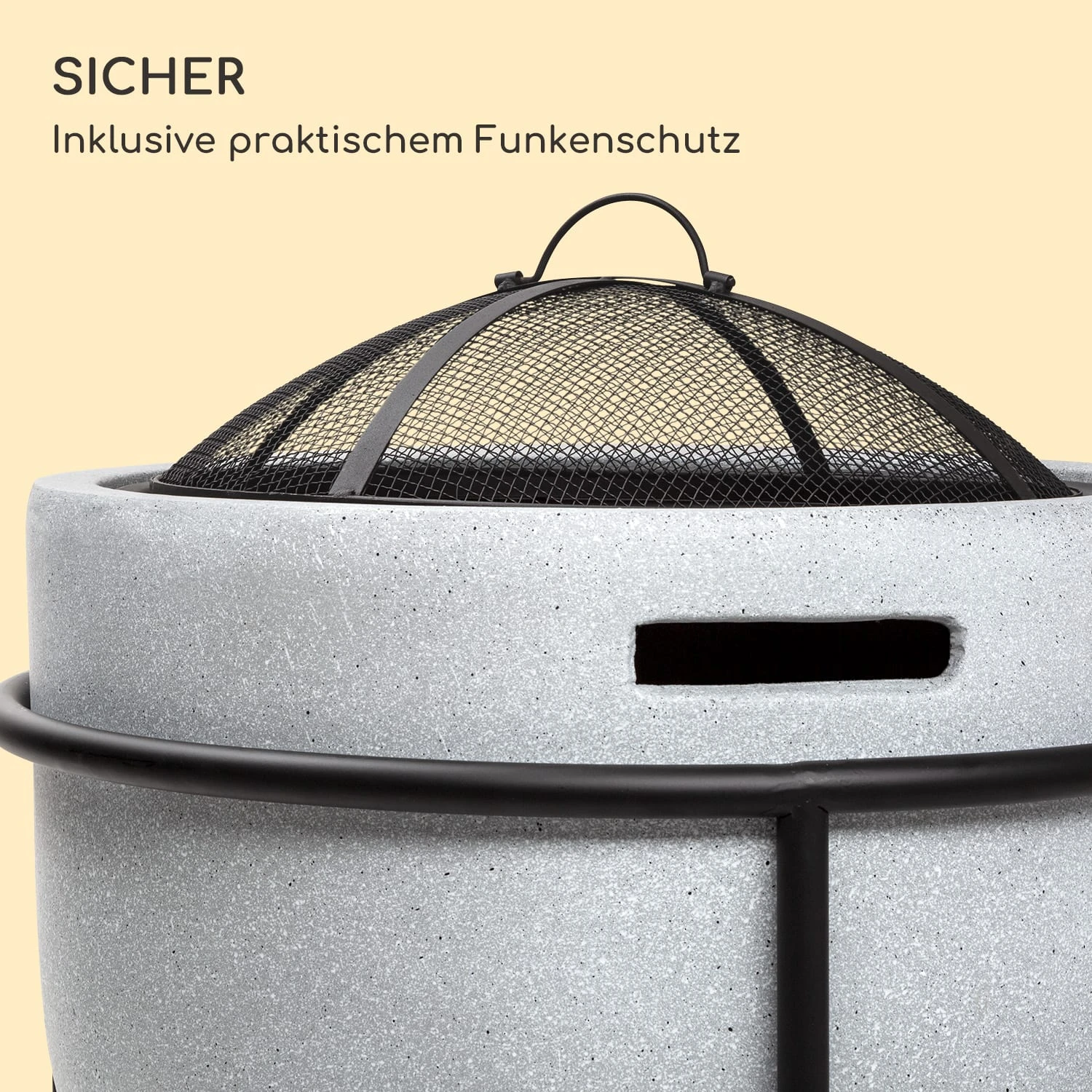 Blumfeldt Grail Feuerschale Mit Grill MGO & Stahlschale Inkl. Funkenschutz 6 Blumfeldt Grail Feuerschale Mit Grill MGO & Stahlschale Inkl. Funkenschutz – Bild 4